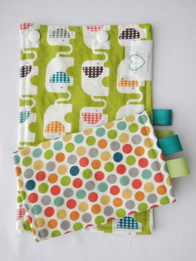 Happy Elephants Organic Green Suck Pads|Barti Boutique Teething Pads